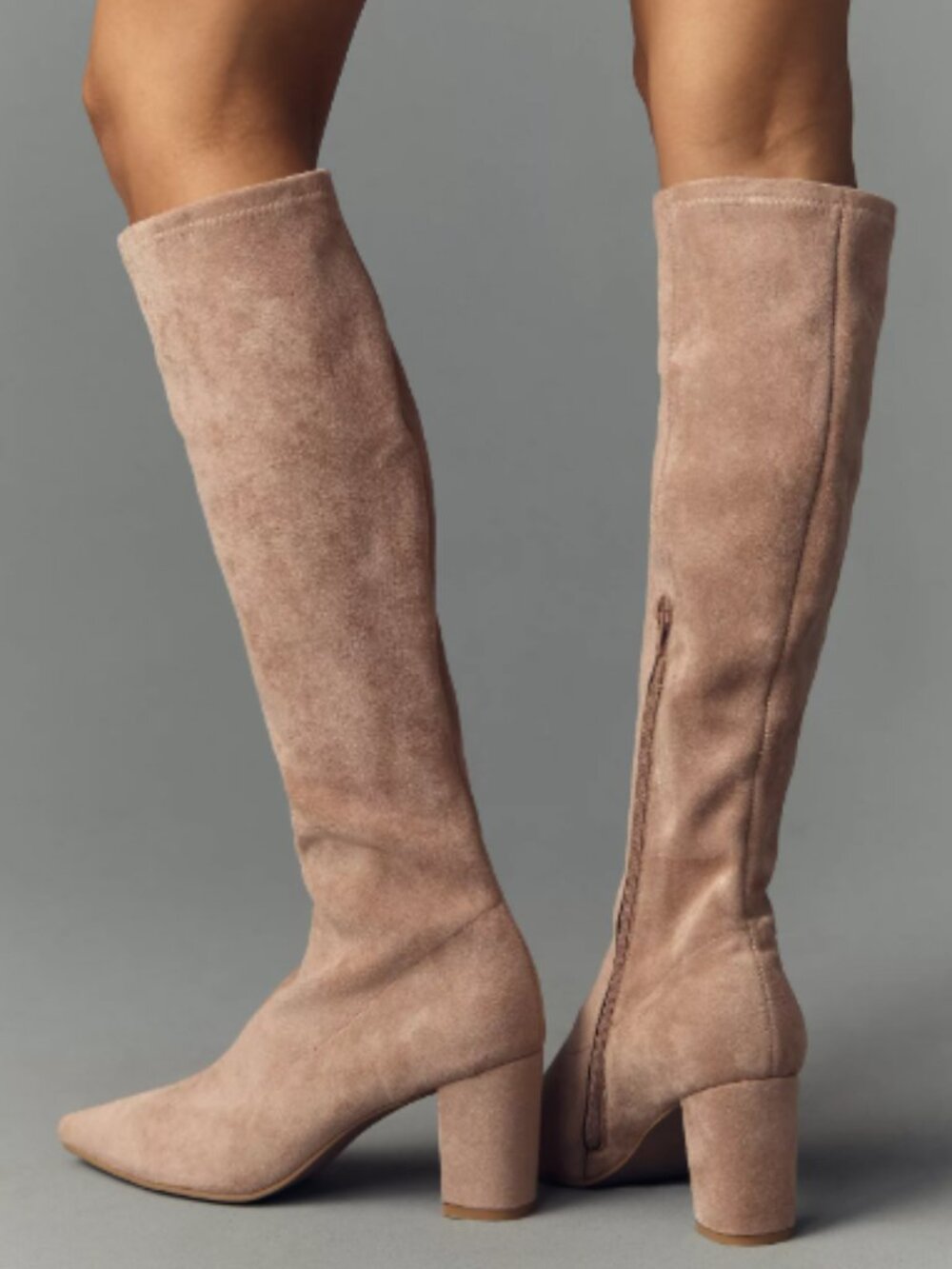 Faux Suede knee-high Boots